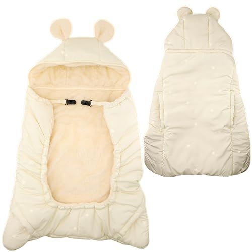 抱っこ紐ケープ 防寒ケープ 赤ちゃんの足が出せる 撥水加工 抱っこ紐カバー ベビーカー ブランケット 冬 防寒 ベビーブ (ベージュ クマ刺?)pms ff73a136