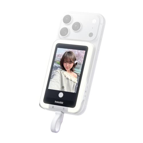 Insta360 Snap 自撮りモニター（ライト付き） - 自撮り・Vlog向け 4K マグネット式自撮りモニター（iPhone/Android対応、調整可能なライト、タッチ操作、有線で瞬時に接続）(沖縄・離島の方発送不可）) c9a31ac8