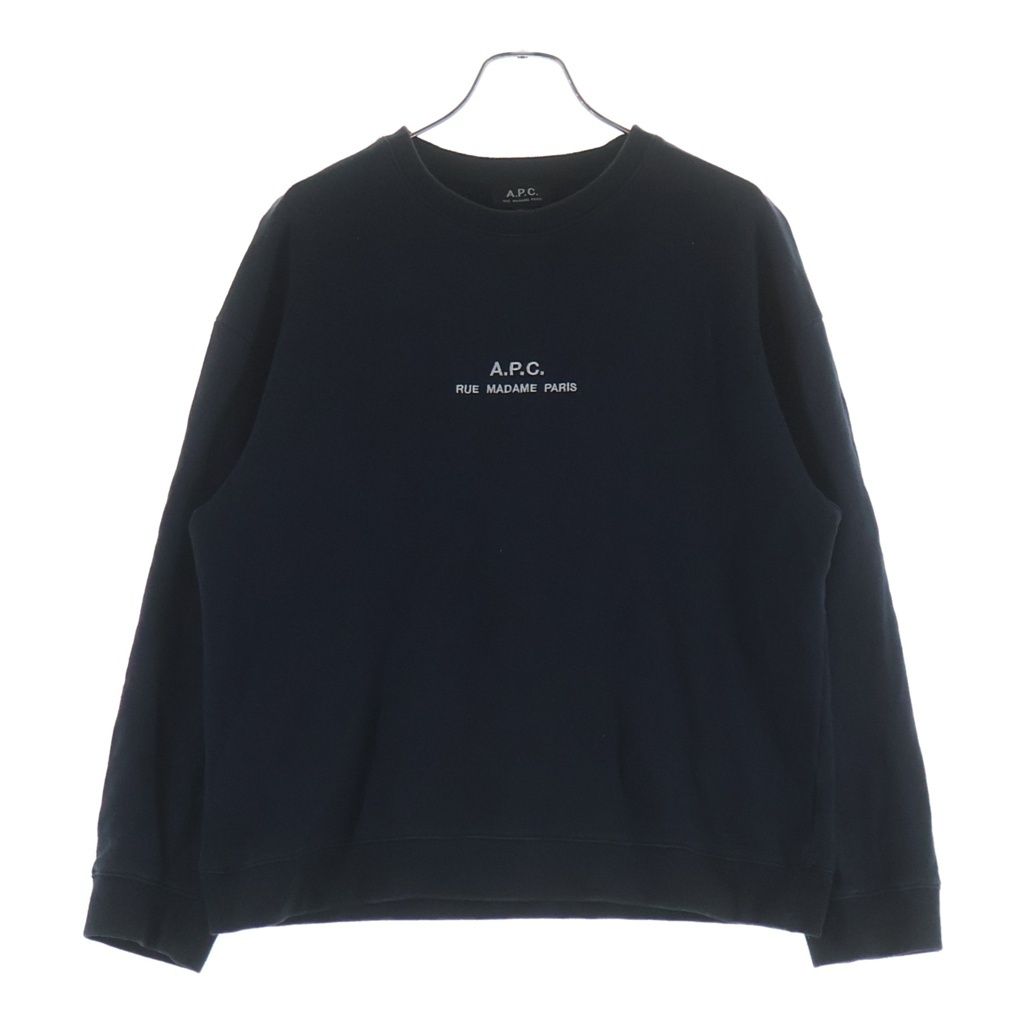 A.P.C (アーペーセー) ロゴ刺繍スウェット トレーナー ブラック #L 