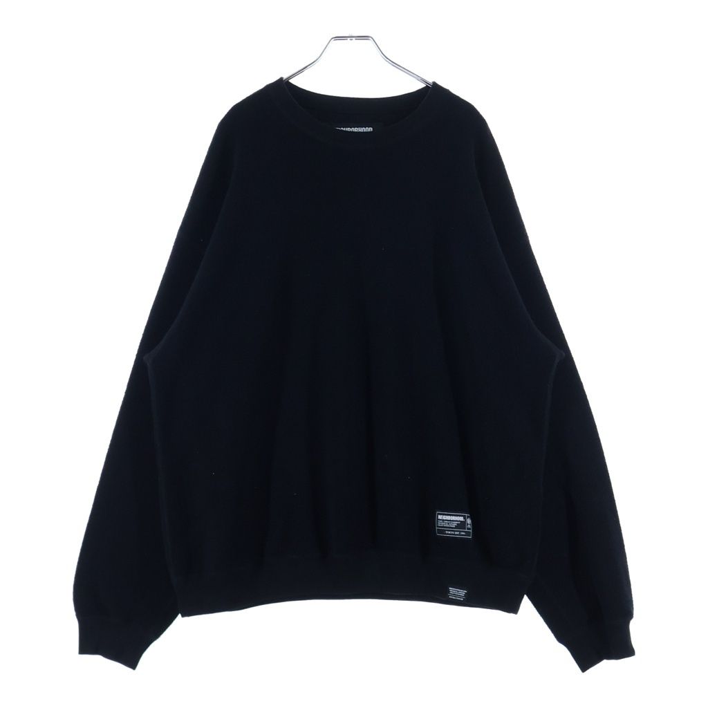NEIGHBORHOOD (ネイバーフッド) 25AW REVERSIBLE SWEAT SHIRT 252UWNH-CSM07 リバーシブルスウェットシャツ パイル地トレーナー ブラック