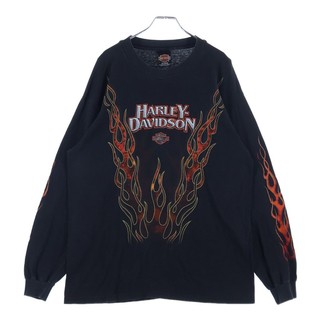 HARLEY DAVIDSON (ハーレーダビッドソン) 90s 99R フレイム 袖フレイム ロングスリーブカットソー