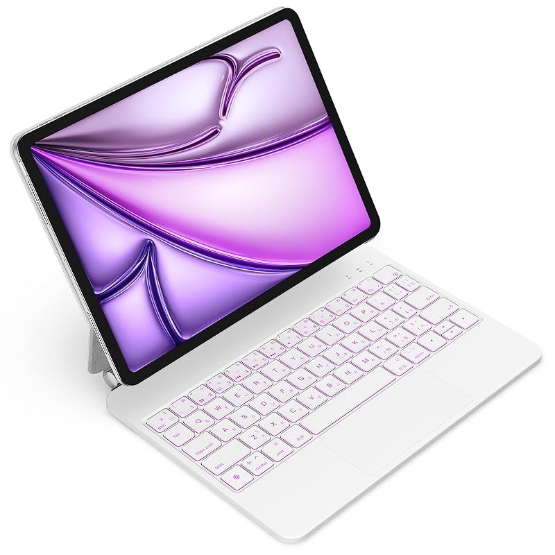 【新品】 WOTOWEL マジックキーボード iPad Air11インチ（M4/M3/M2） i-PadAir10.9インチ第4/5世代 i-PadPro11インチ第4/3/2/1世代 日本語配列 高精度トラックパッド付き LEDバックライト iPadキーボー