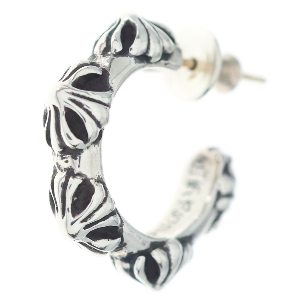 CHROME HEARTS (クロムハーツ) HOOP CROSS クロスバンド フープピアス シルバー BCA100