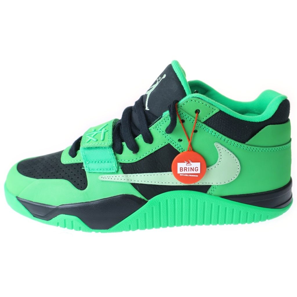 NIKE (ナイキ) ×Travis Scott Jordan Jumpman Jack CJ1 T-Rexx Green Spark トラヴィス ジョーダン ジャンプマンジャック グリーンスパーク ローカットスニーカー シューズ
