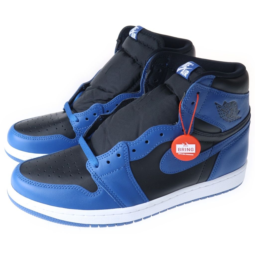 Nike エアジョーダン ハイカットスニーカー ブラック/ブルー NIKE (ナイキ) AIR JORDAN 1 RETRO HIGH OG DARK MARINA BLUE 555088