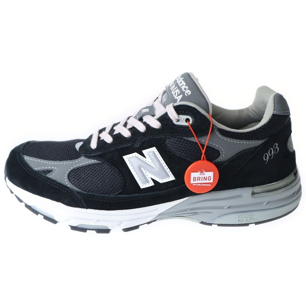 New Balance (ニューバランス) MR993BK Made in USA スエード メッシュローカットスニーカー ブラック US9/27.0cm