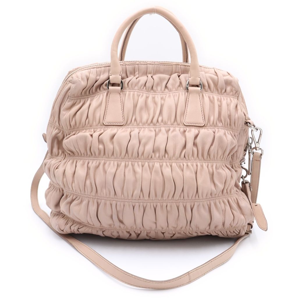 プラダ PRADA ギャザー ナッパレザー ハンドバッグ Y2K vintage PRADA (プラダ) ナッパギャザー2wayバッグ ハンドバッグ ショルダー