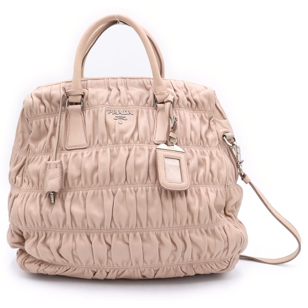 PRADA (プラダ) ナッパギャザー2wayバッグ ハンドバッグ ショルダー