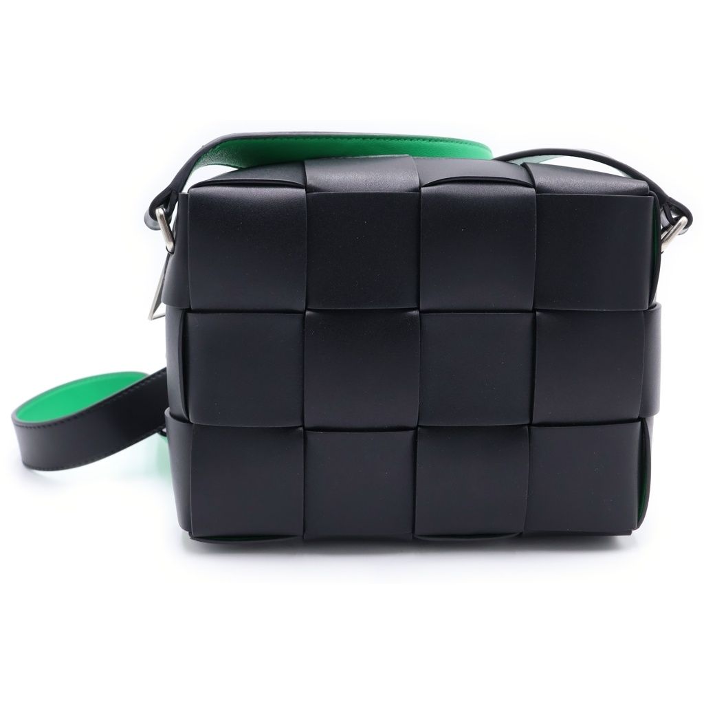 BOTTEGA VENETA (ボッテガヴェネタ) カセット カメラ ショルダーバッグ ブラック/グリーン