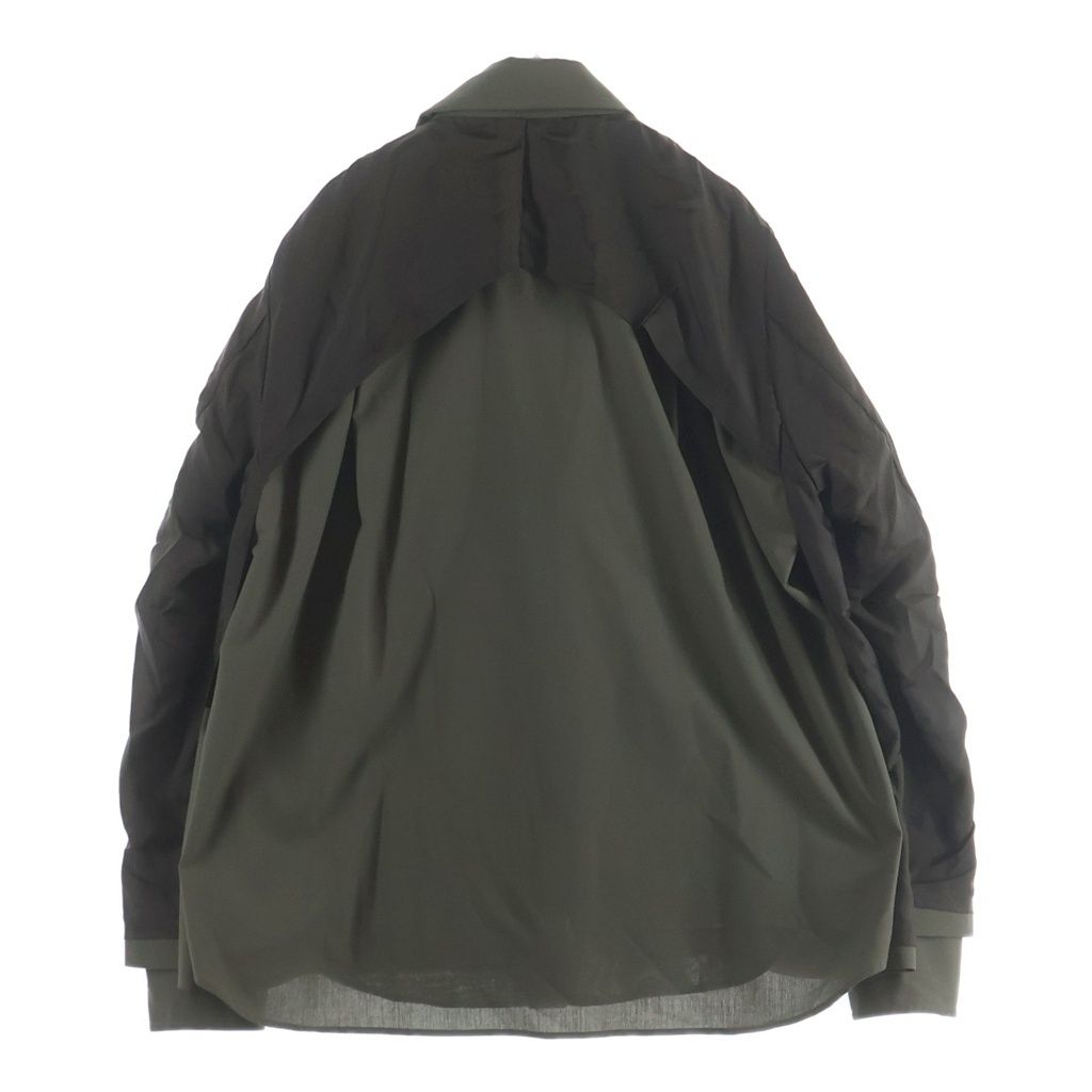sacai サカイ 21AW Suiting Jacket スーチングシャツジャケット 21-02550M ブラック 1 Sacai (サカイ) 21AW SUITING JACKET 21-02550M スーティング