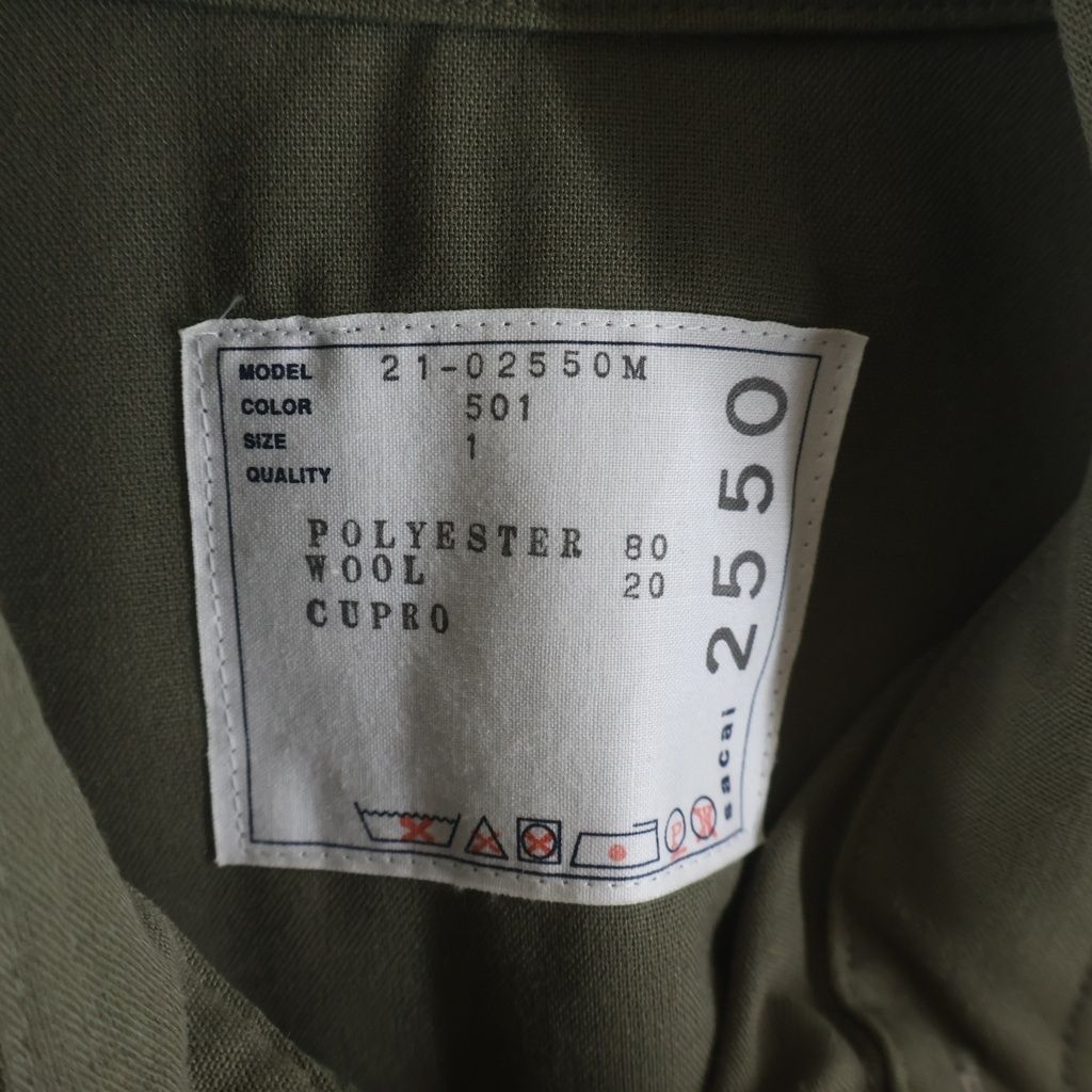 Sacai (サカイ) 21AW SUITING JACKET 21-02550M スーティング