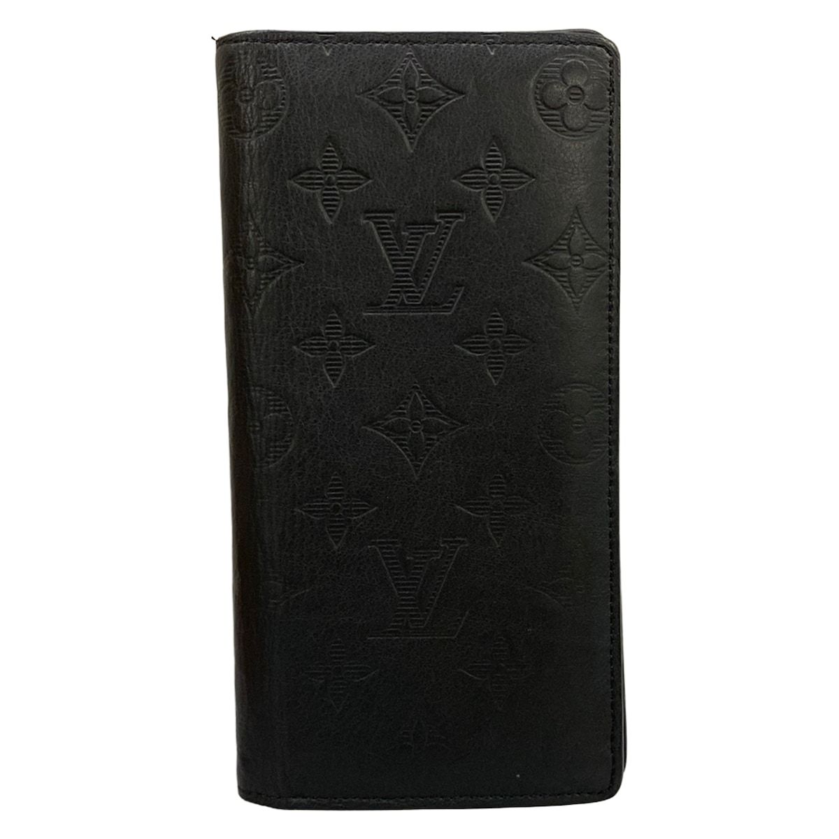 LOUIS VUITTON(ルイヴィトン) 長財布 モノグラム・シャドウ ポルトフォイユ・ブラザ M62900 黒 レザー