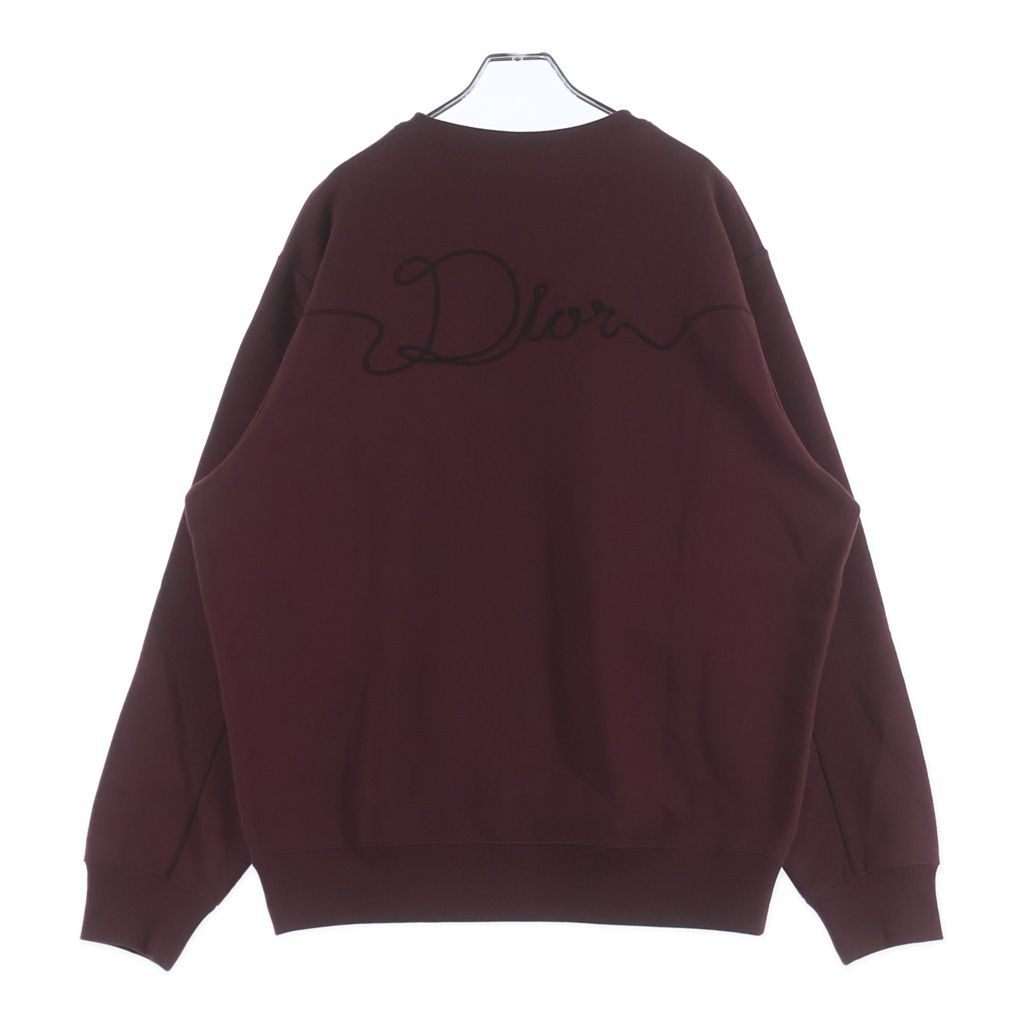 DIOR (ディオール) 26SS Ribbon Sweatshirt リボングラフィックロゴ トレーナー クルーネックスウェット バーガンディー 613J694B0531