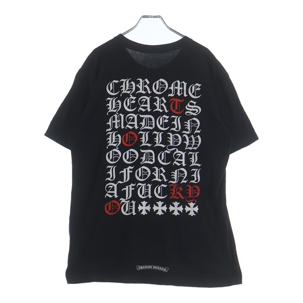 CHROME HEARTS (クロムハーツ) CH T-SHRT 1 バック英字プリントTシャツ 半袖カットソー ブラック