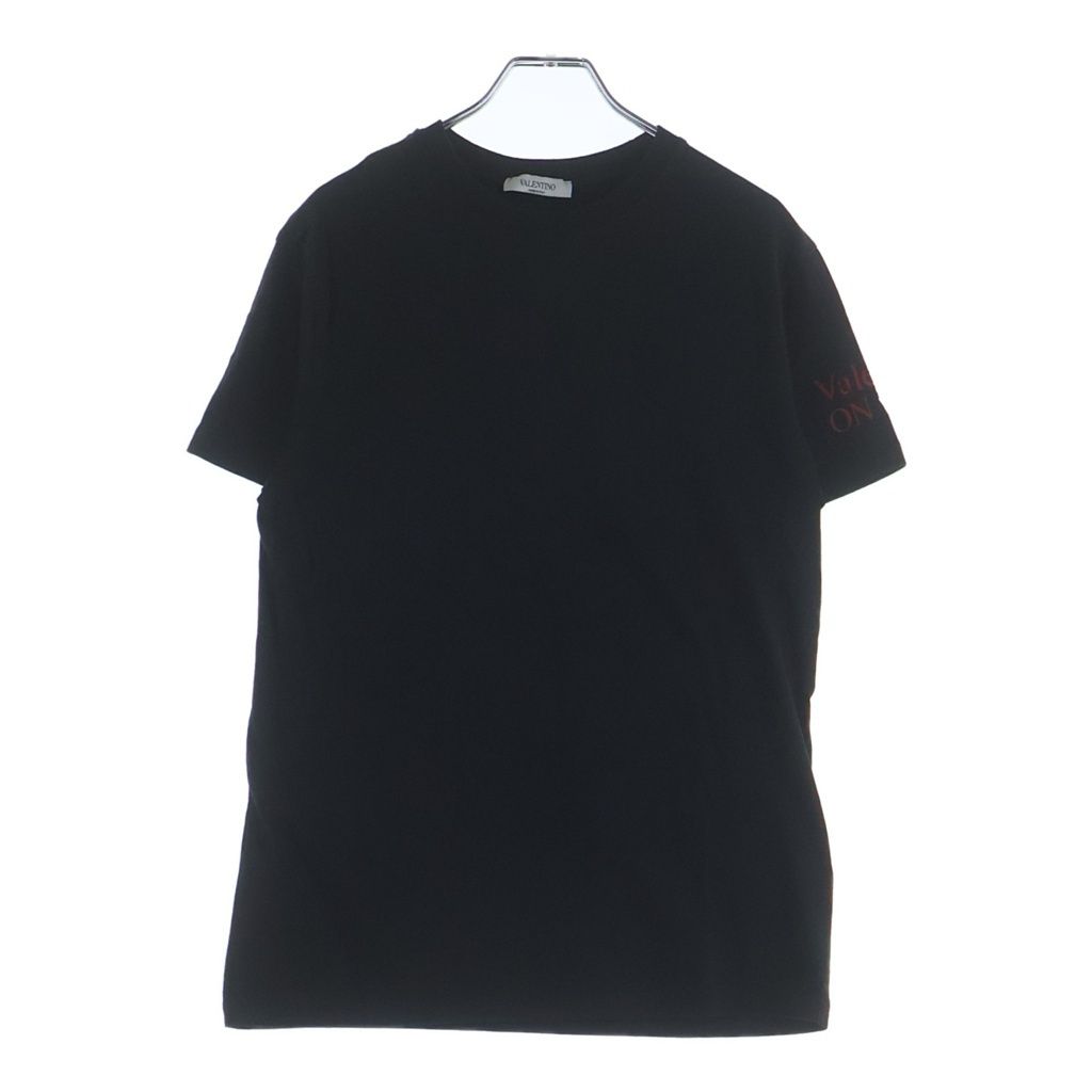 VALENTINO (ヴァレンティノ) 袖ロゴ 半袖Tシャツ ブラック TV3MG05N632