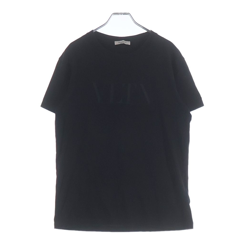 VALENTINO (ヴァレンティノ) フロントロゴプリント 半袖Tシャツ ブラック TV3MG10V3LE