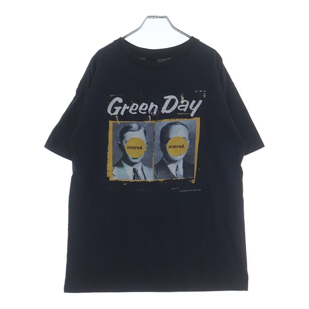 VINTAGE (ヴィンテージ) 90S VINTAGE Green Day Nimrod 1997 ヴィンテージ グリーンデイ ニムロッド 両面プリント クルーネック半袖Tシャツカットソーブラック