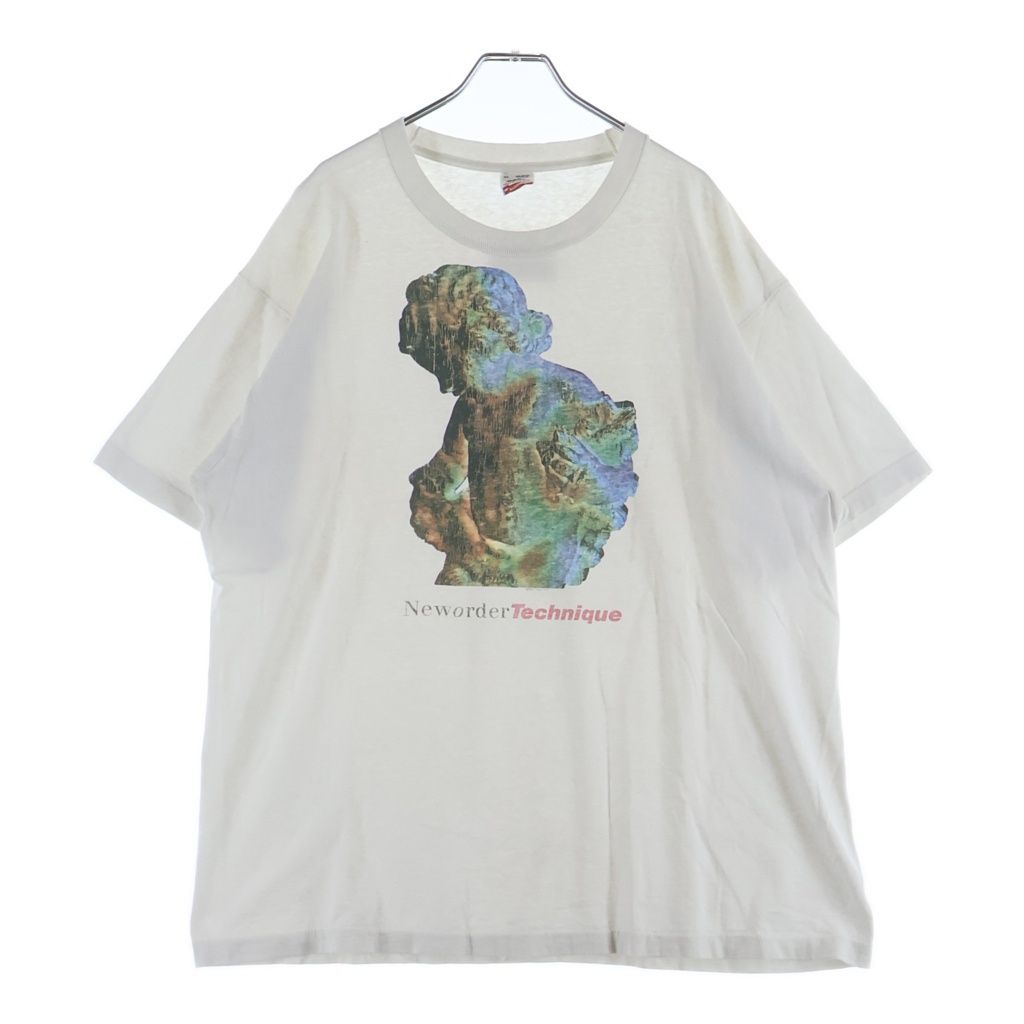 VINTAGE (ヴィンテージ) 80S VINTAGE NEW ORDER TECHNIQUE ヴィンテージ ニューオーダー テクニック 両面 プリント 半袖Tシャツカットソー ホワイト