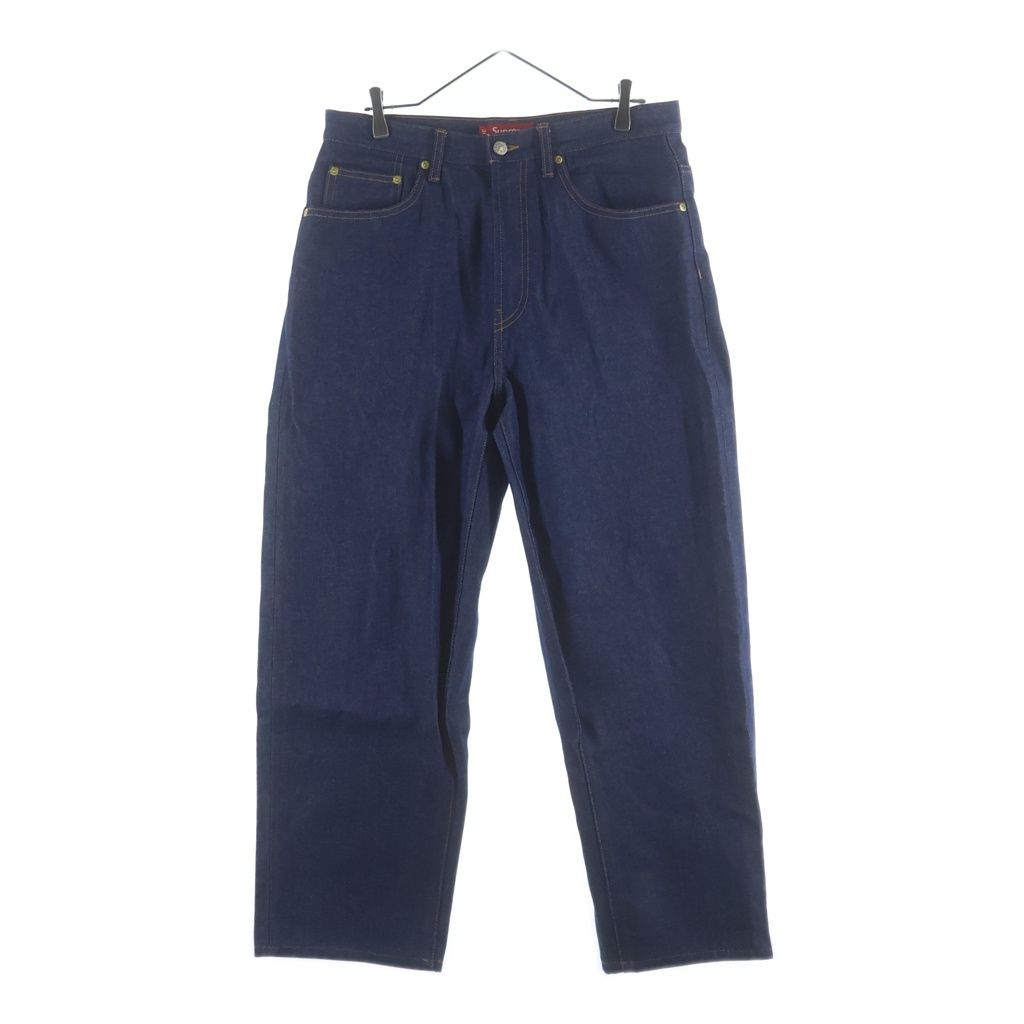 SUPREME (シュプリーム) 25SS Rigid Baggy Selvedge Jean クラシックロゴ刺繍 リジッド バギー セルビッジ ジーンズ デニムパンツ インディゴ