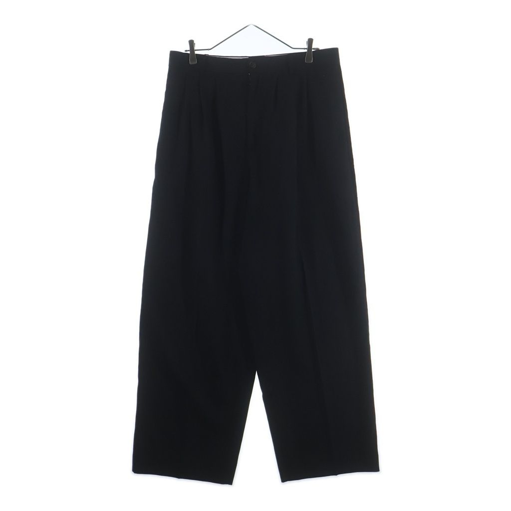 THE ROW (ザロウ) RUFOS PANT ウールスラックス ワイドパンツ ブラック 