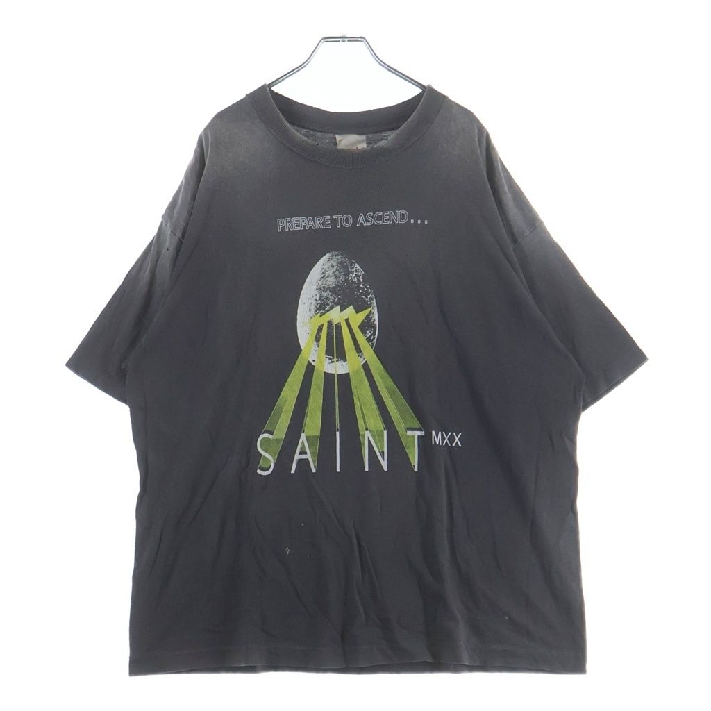 SAINT MICHAEL (セントマイケル) 25SS EGG SS TEE ヴィンテージ加工Tシャツ カットソー ブラック SM-HR6-0000-007