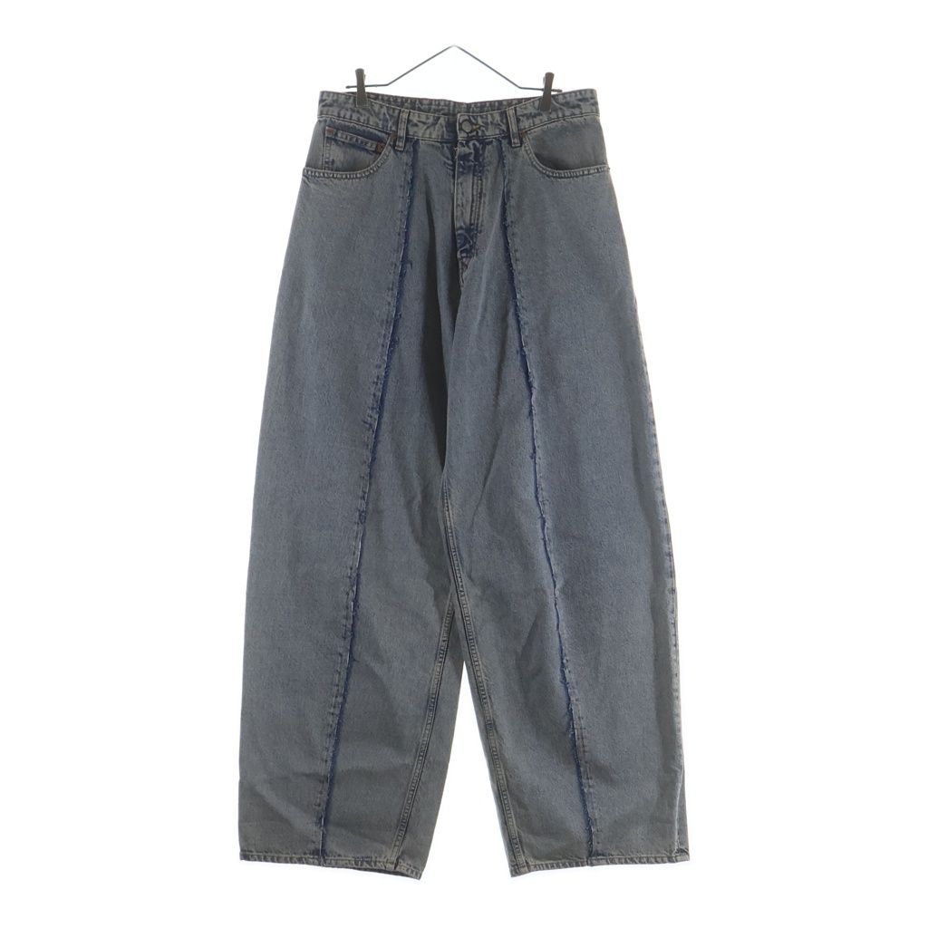 MM6 Maison Margiela (エムエムシックスメゾンマルジェラ) 24AW PANTS 5 POCKETS 5ポケット ワイドレッグデニムパンツ ジーンズ インディゴ SH0LA0011