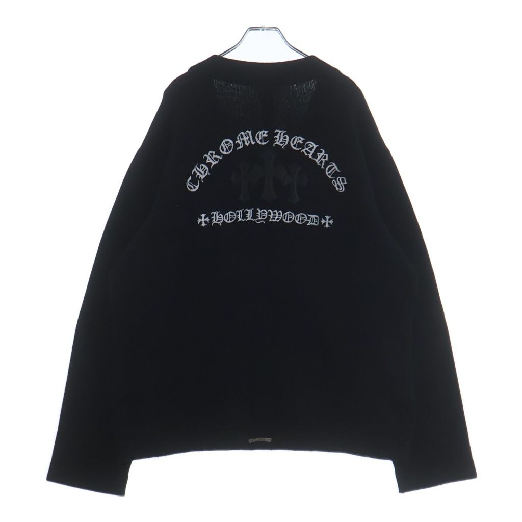 CHROME HEARTS (クロムハーツ) Y NOT SAILIN ON CARDIGAN カシミヤニットカーディガン ブラック