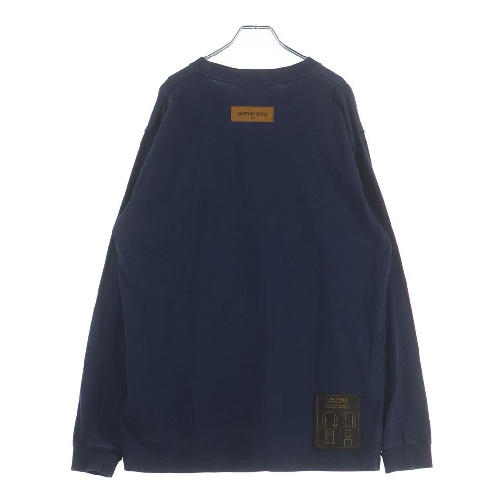 LOUIS VUITTON (ルイヴィトン) 21SS インサイドアウトクルーネック長袖Tシャツ ロンT RM211Q JYN HIY46W ネイビー