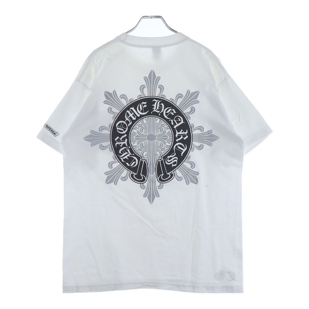 CHROME HEARTS (クロムハーツ) OLD S/S TEE オールド バックフローラル ホースシュープリント 半袖Tシャツカットソー