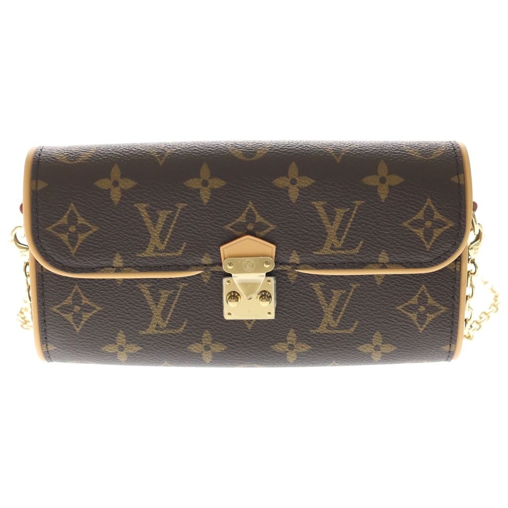 LOUIS VUITTON (ルイヴィトン) モノグラム ポシェット・カミーユ ブラウン ショルダーバッグ チェーンバッグ ブラウン レザー×PVC M13566 ゴールド金具 115,500円