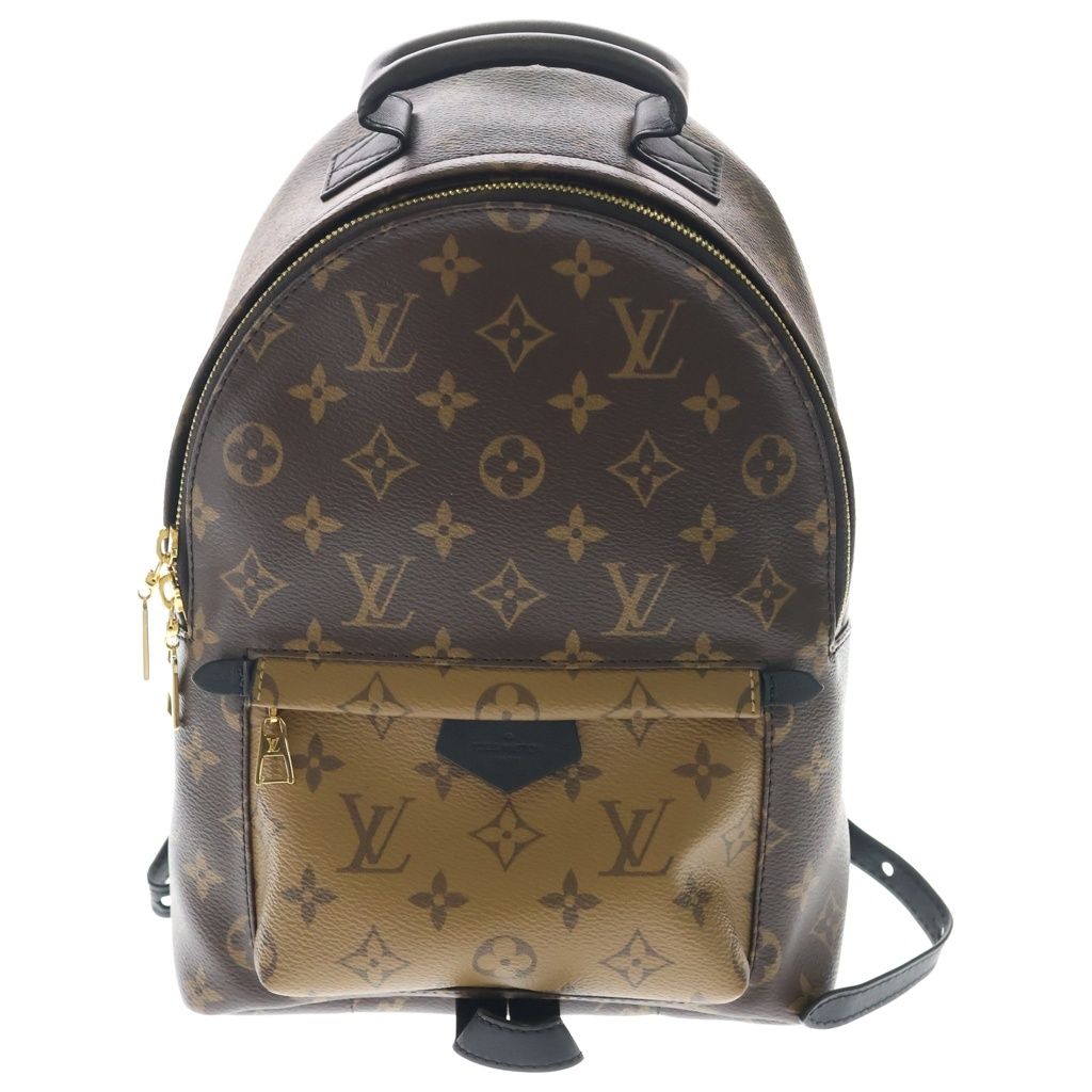 LOUIS VUITTON (ルイヴィトン) モノグラム リバース パームスプリングス バックパックPM リュックサック バックパック ブラウン×ブラック レザー M43116 ゴールド金具