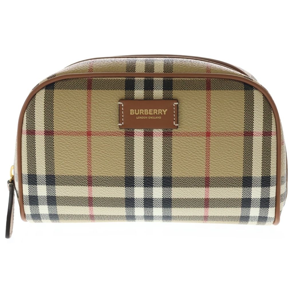 BURBERRY (バーバリー) スモール チェック トラベルポーチ 8067159 ベージュ