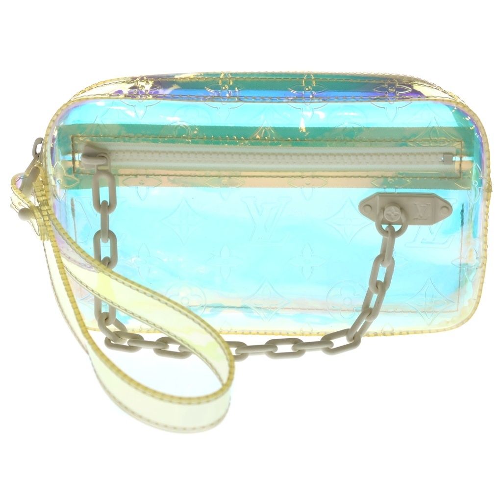 LOUIS VUITTON (ルイヴィトン) ポシェット ヴォルガ モノグラム プリズム チェーン装飾ポーチ ハンドバッグ M55261 マルチ