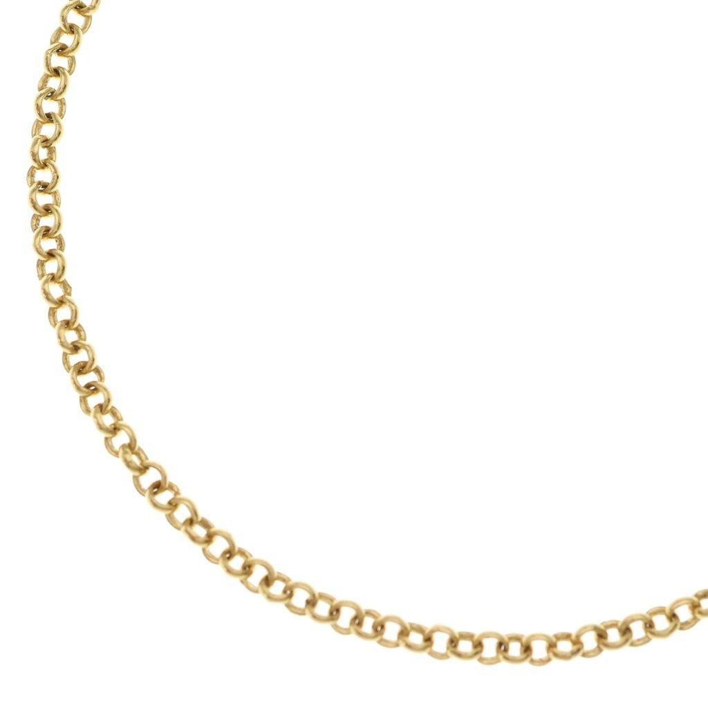 CHROME HEARTS (クロムハーツ) 22K NECKCHAIN R24 ロールチェーンネックレス 24inch ゴールド BCA012