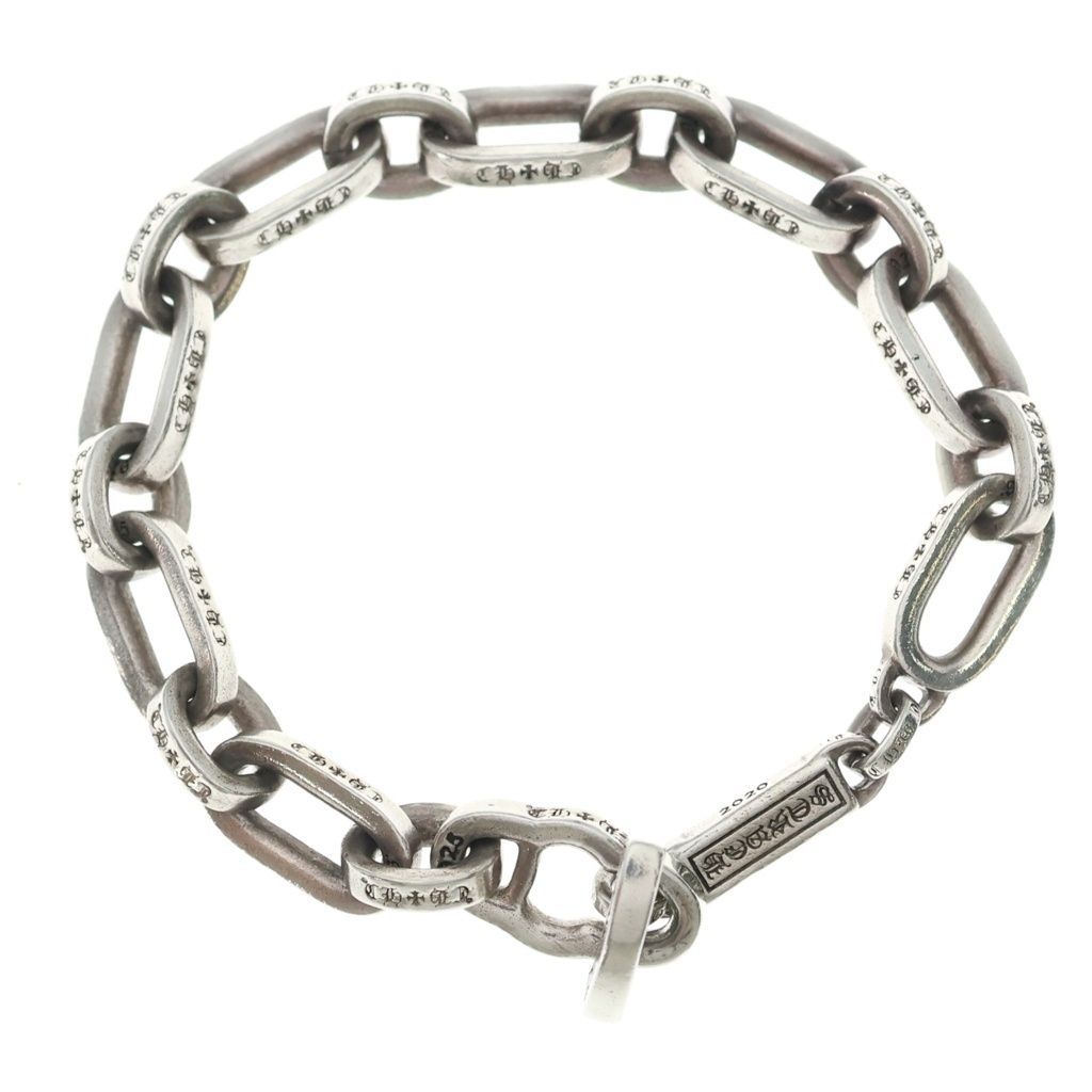 CHROME HEARTS (クロムハーツ) PAPER E CHAIN/ペーパーEチェーン ブレスレット シルバー