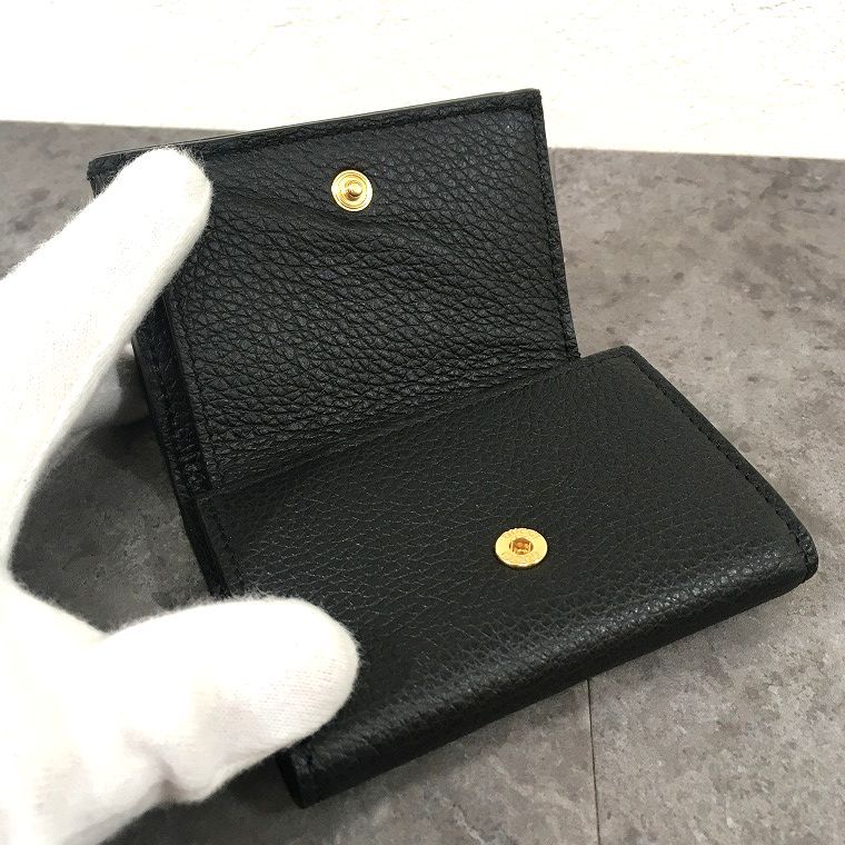 送料込み！ 未使用品 GUCCI コンパクトウォレット ブラック 736151 三 