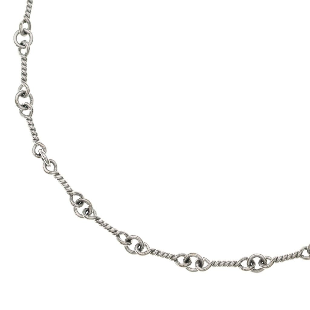 CHROME HEARTS (クロムハーツ) 18KWG NECKCHAIN T24 ツイストチェーンネックレス 24inch ホワイトゴールド