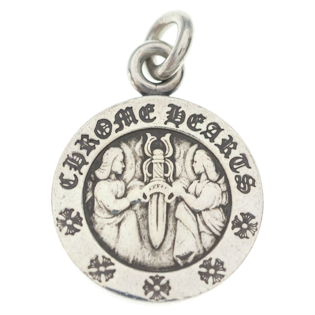 CHROME HEARTS (クロムハーツ) CHRM ANGL MDL V2 エンジェルメダルチャーム ペンダントトップ シルバーBCA229