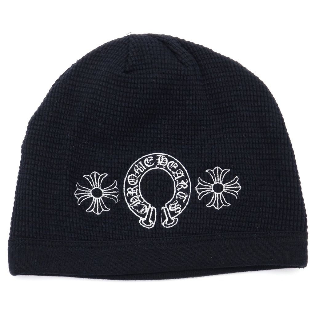 CHROME HEARTS (クロムハーツ) THERMAL BEANIE ホースシュー サーマル ビーニー ブラック