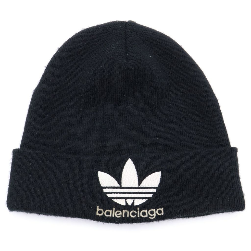 BALENCIAGA (バレンシアガ) ×adidas アディダス ロゴデザイン ビーニー
