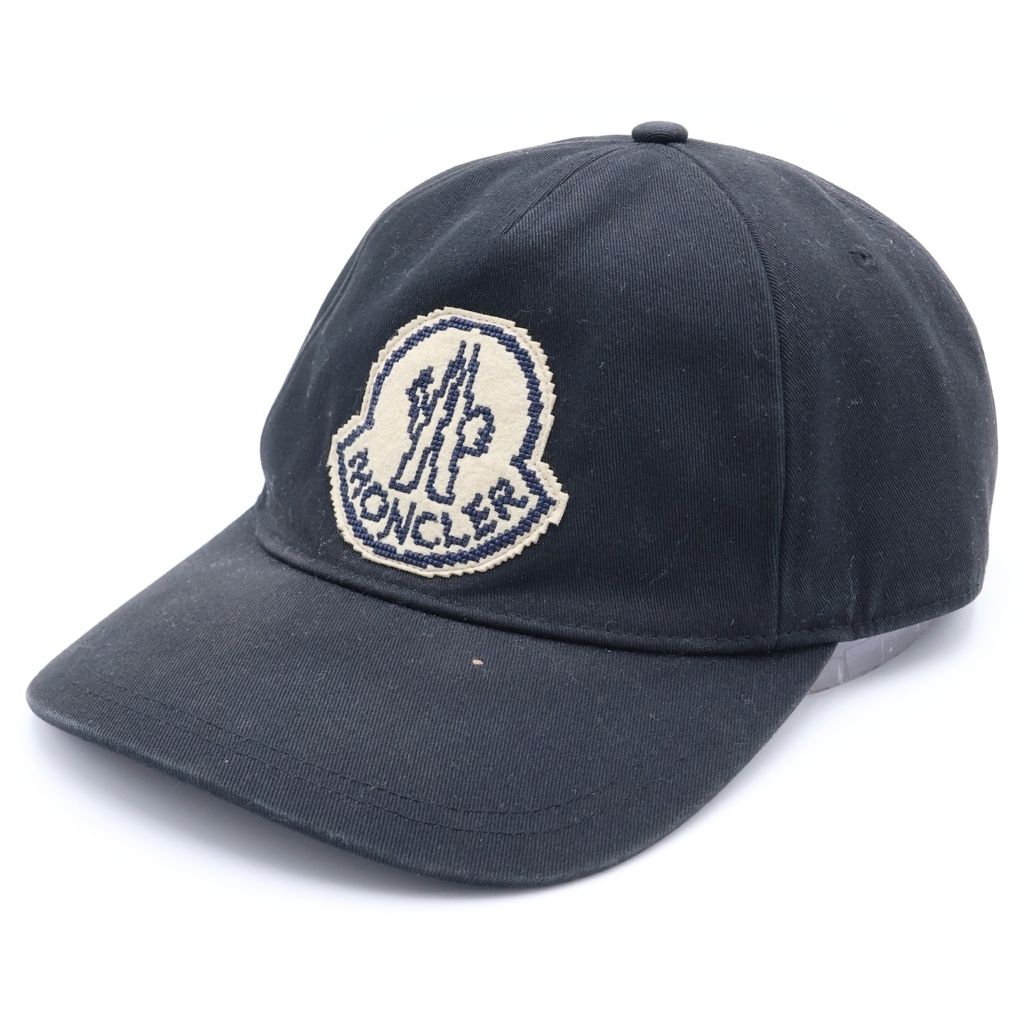 MONCLER (モンクレール) 24AW BASEBALL CAP ロゴパッチ ベースボールキャップ ブラック J20913B00014 0U162