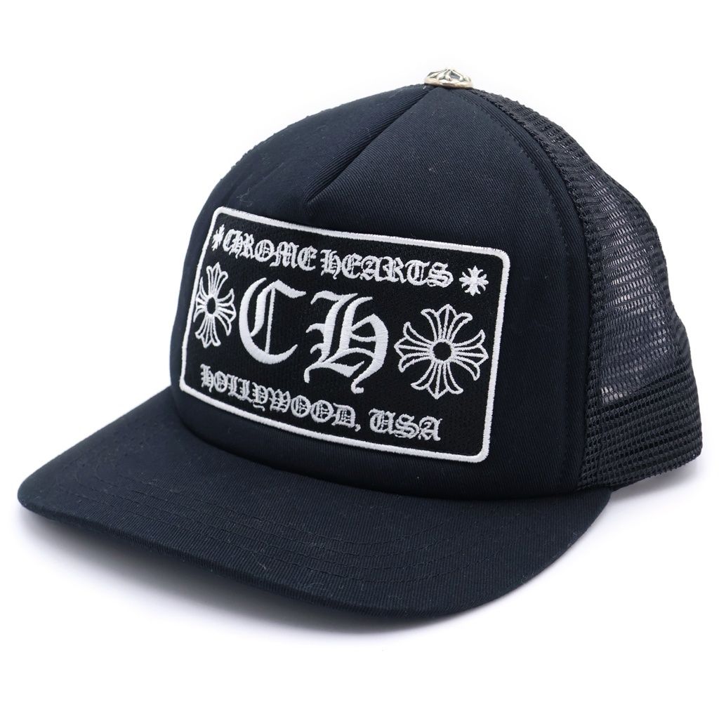 CHROME HEARTS (クロムハーツ) TRUCKER CAP CHパッチ メッシュ トラッカーキャップ 帽子 ブラック
