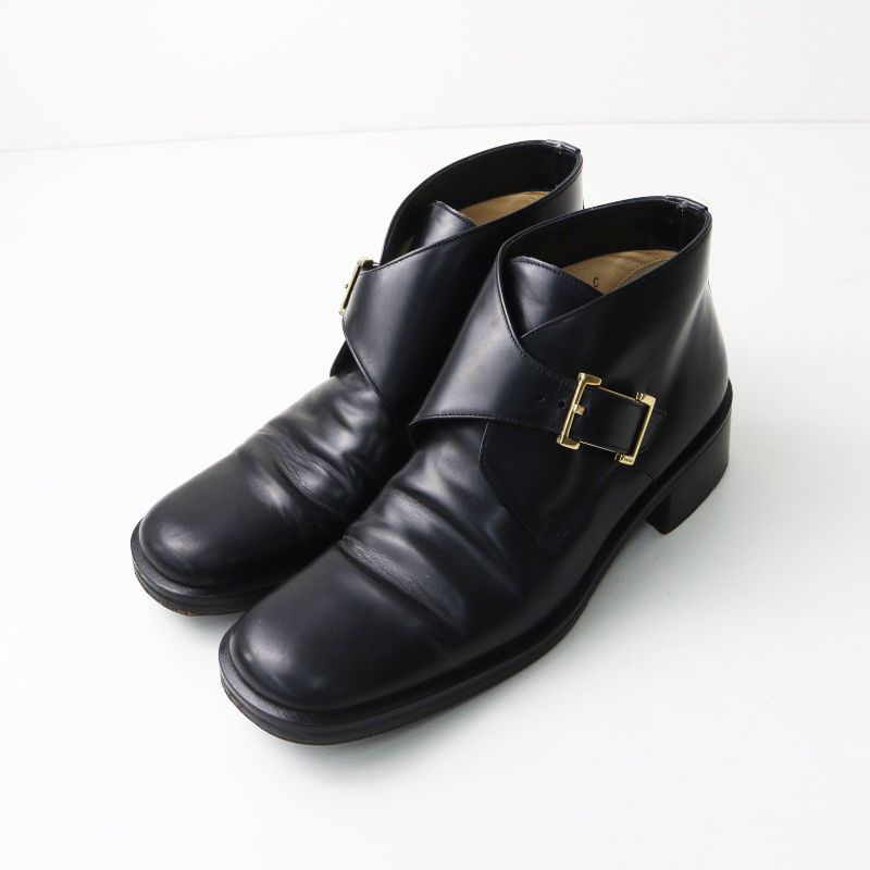 グッチ GUCCI 104 0171 レザーチャッカブーツ 38.5C/ブラック 24.5cm グッチ GUCCI 104 0171 レザーチャッカブーツ 38.5C/ブラック 24.5cm