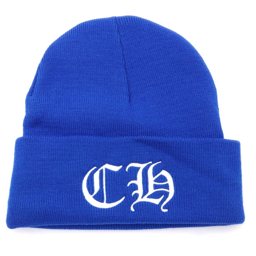 CHROME HEARTS (クロムハーツ) WATCH CAP CHロゴ刺繍 ビーニー ニット