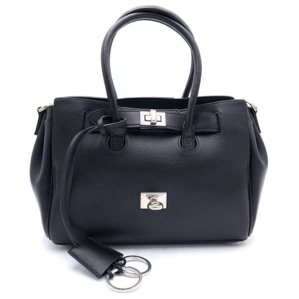 BALENCIAGA (バレンシアガ) BEL AIR キャリーオールバッグ ミニ スムースレザー ブラック 822888