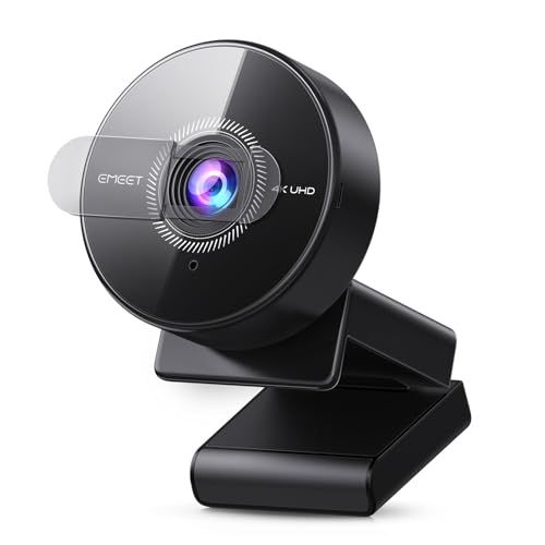 EMEET C950 4K UHD webカメラ 800万画素 1080P@60FPS対応 PDAFオートフォーカスウェブカメラ 73°視野角 ノイズキャンセリングマイク付きpcカメラ プラグ&プレイ プライバシーカバー ビデオ会議/オンライ 039aeb36