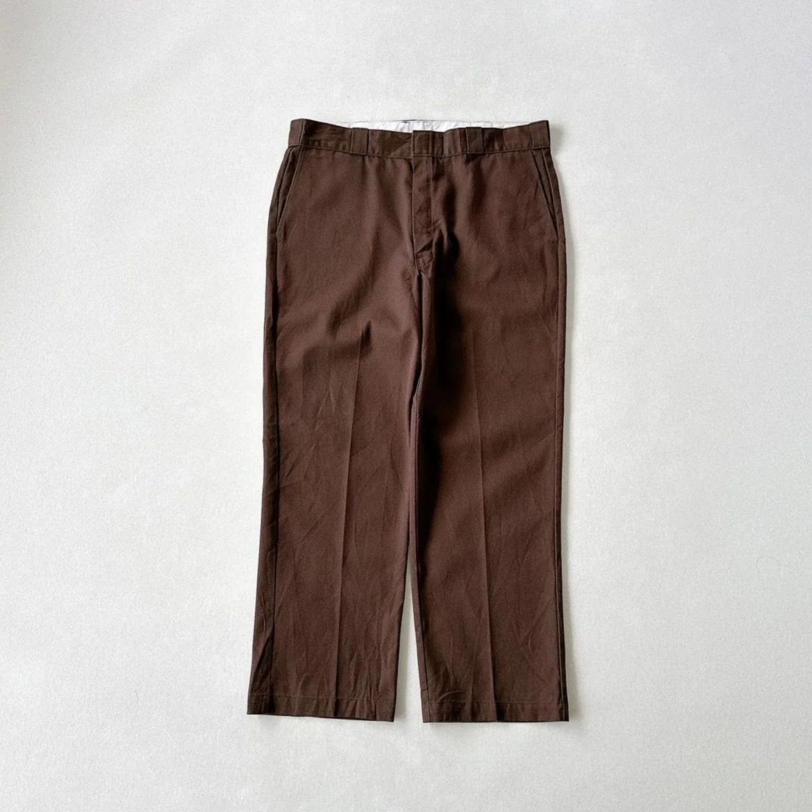 ディッキーズ 874 ワークパンツ 90s プリントタグ W38相当 ブラウン USA製