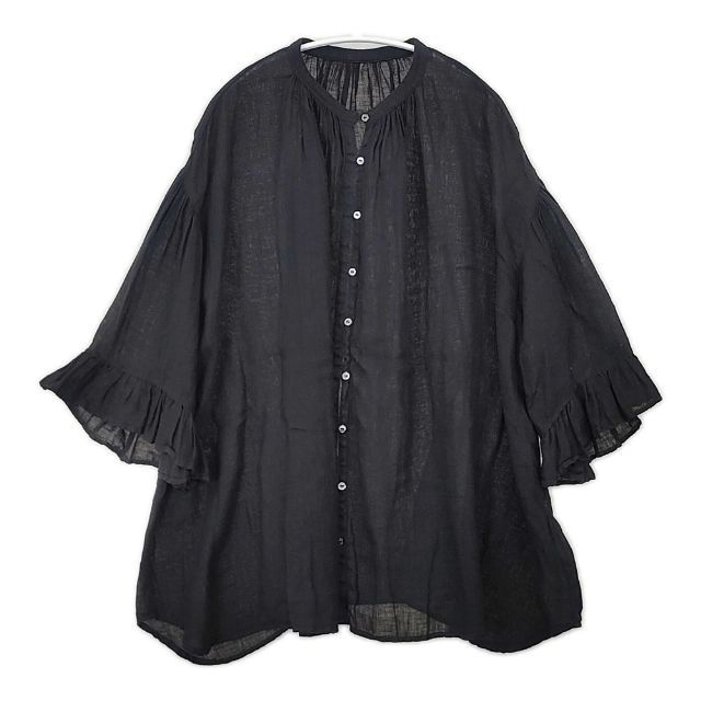 ◎専用◎nest robe リネンガーゼギャザースリーブブラウス nest Robe リネンガーゼギャザースリーブブラウス 01242-1521 ブラウス