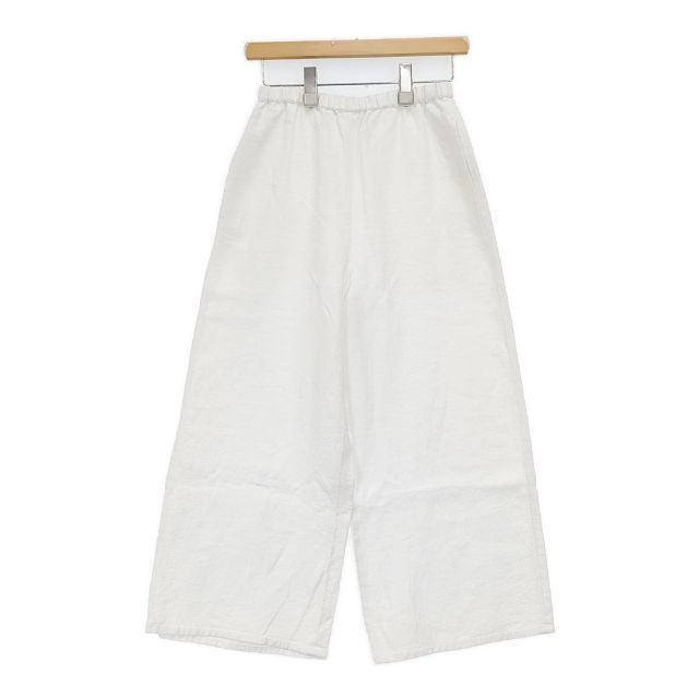 GALERIE VIE バスケットリネン イージーワイドパンツ 定価26400円 サイズ32 パンツ ホワイト レディース ギャルリーヴィー【中古】6-0507M∞