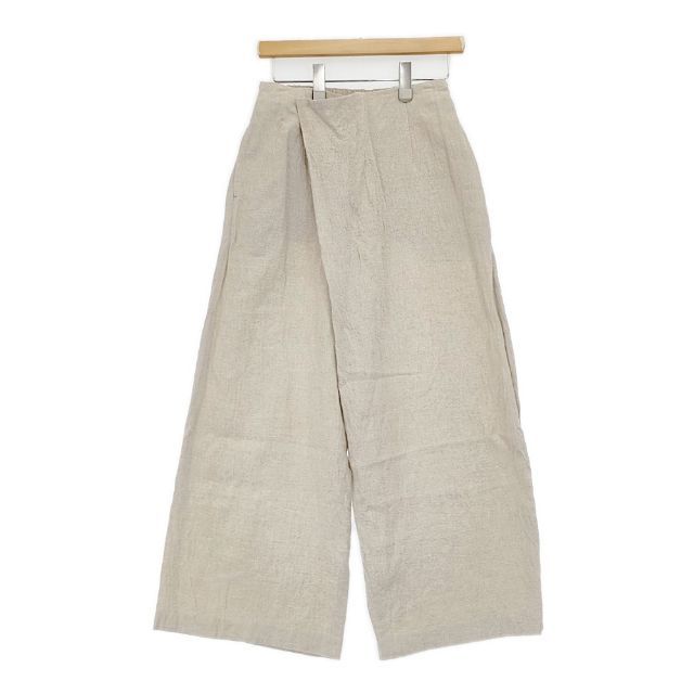 JOURNAL STANDARD L'essage リネンワイドパンツ サイズ36 パンツ ベージュ レディース ジャーナルスタンダードレサージュ【中古】6-0507M∞